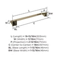 thumbnail image 6 of Amerock Mulholland Golden Champagne 18 inch (457mm) Towel Bar, 6 of 8