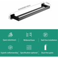thumbnail image 2 of Matte Black Double Towel Bar Towel Rack Wall Mounted Stainless Steel 2 Bars Bathroom Shelf - 40Cm, 2 of 5