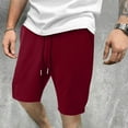 thumbnail image 4 of BSDJILFG Bermuda Shorts for Men Elastic Waist Drawstring ,Summer Solid Color Khaki Shorts for Men Beach Shorts Athletic Workout Shorts, 4 of 6