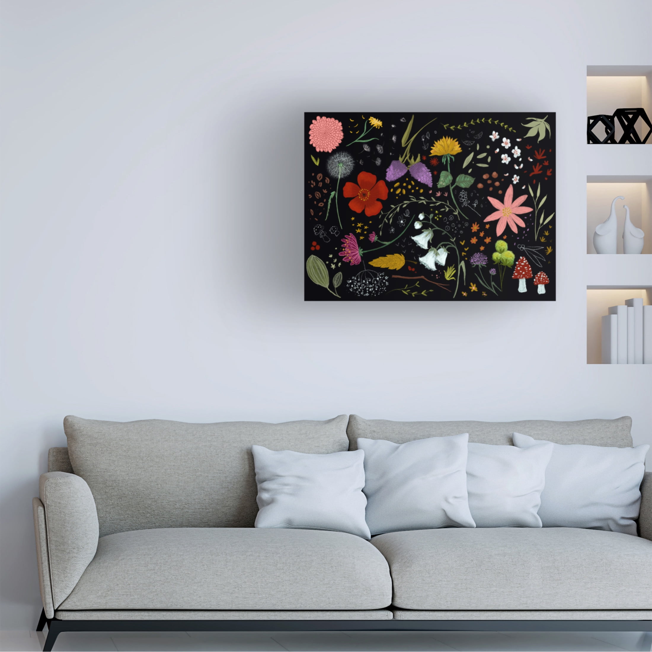 Canvas Wall Art - Christine Rotolo 'Wildflowers' Wall Art for Living Room, Bedroom, or Office Décor by Trademark Fine Art - 47 x 35 Inches