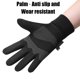 thumbnail image 4 of Guantes de exterior para hombre para acampada y senderismo en invierno con terciopelo añadido, gruesos, resistentes al viento y cálidos, para esquiar y hacer senderismo, de poliéster., 4 of 6