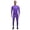 Purple, variant on Men's Compression Outfits Cool Long Sleeve Athletic Sets 2 Piece Sports Base Layer Workout Leggings Red L