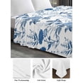 thumbnail image 6 of Flower Bird Queen Size Flat Sheet, Wrinkleproof & Fadeproof Cooling Flat Bed Sheet Only, Vintage Blue Garden Country Wildflower Breathable Soft Bedding Top Sheets 90 x 102 Inches, 6 of 8