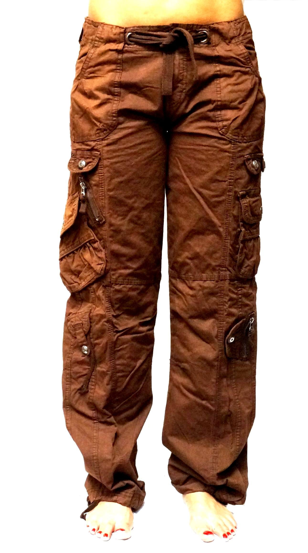 womens cargo utility work hiking army military multi pockets combat casual pants