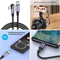 thumbnail image 2 of BKSDUEH USB C Cable, 100W C-Type Super Fast Charging, Cord 90 Degree TYPE-C to MINI Braided Power for Gaming Phone Laptop Charger, 2 of 7