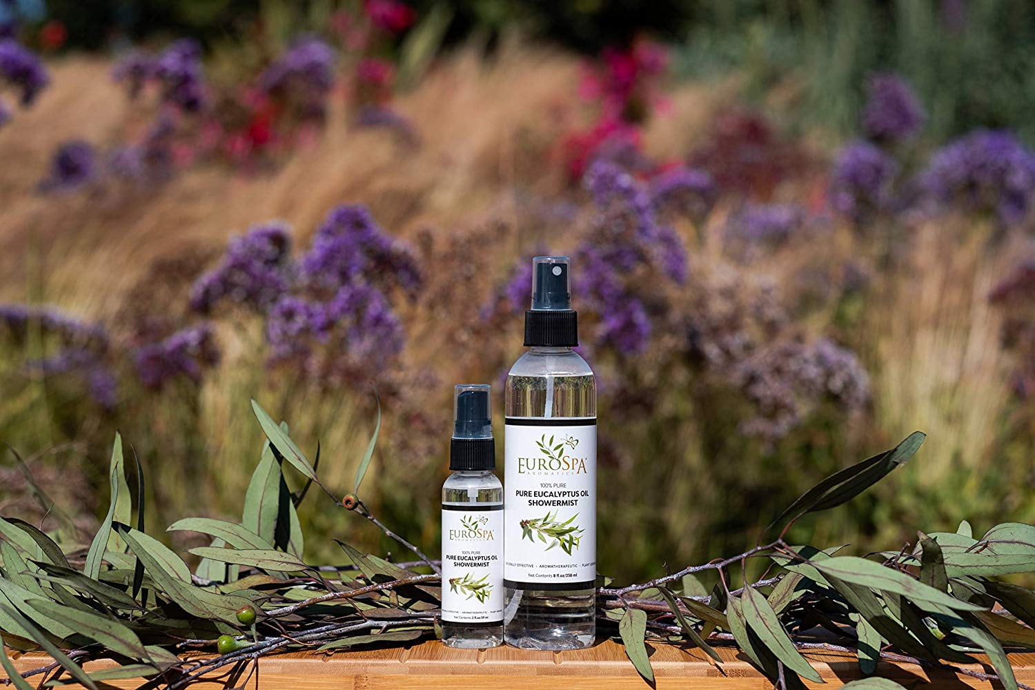 EuroSpa Aromatics Pure Eucalyptus Oil ShowerMist and Steam Room Spray, All-Natural Premium Aromatherapy Essential Oils - 8 oz