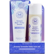 The Honest Company 2-Piece Dreamy Lavender Shampoo + Body Wash (10 Fl. Oz) & Face + Body Lotion (8.5 Fl. Oz.) Bundle Tear Free Naturally Derived Ingredients Sulfate & Paraben Free Baby Bath