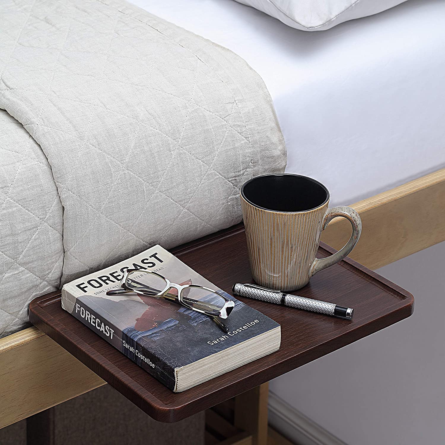 Bedside Shelf, Office Divider Shelf; Clamp on Shelf for Bunk Bed, Lofts