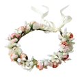 thumbnail image 2 of AMLESO Boho Flower Headband Head Garland with Ribbon Spring Bridemaids Wreath Crown for Type9 B, 2 of 8