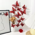 thumbnail image 2 of 3D Red Butterfly Wall Stickers 24pcs Removable Valentine's Red Rose Butterfly Stickers Wall Decal Butterfly Wall Decals for Home Decoration Wedding Bedroom Decor Living Room Sticker, 2 of 7