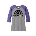 thumbnail image 1 of Gravity Outdoor Co. Chemise Raglan à Manches 3/4 pour Femmes - Logo Noir - Violet/gris - TG, 1 of 1