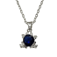 thumbnail image 1 of COLLAR DE RANA AZUL DE PLATA Y ZIRCONIA, 1 of 4