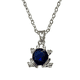 thumbnail image 1 of COLLAR DE RANA AZUL DE PLATA Y ZIRCONIA, 1 of 4