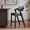 Charcoal, variant on iNSPIRE Q Billings Industrial Aged Grey Finish Linen Bar Height Bar Stools, Ivory