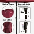thumbnail image 6 of Wulful 10 ft Outdoor Market Patio Umbrella, Red, 6 of 7