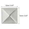 thumbnail image 2 of 150Pack Square Pyramid Rivets for Clothing, 12mm Four-Jaw Studs Spikes, Copper Punk Rock Nailhead Spots(Silver Tone), 2 of 6
