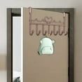 thumbnail image 5 of Door Hooks, Over The Door Hooks, Waterproof Rustproof No Punch Holes Storage Hooks for Bathroom Bedroom Entryway, Durable Iron Material, Gold and Rose Gold Finish, 5 of 7
