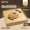 thumbnail image 2 of Gourmet Christmas Nuts Gift Baskets - Wood Platter With Lazy Susan (9 Assortments) - Food Gift Box, 2 of 6