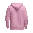 thumbnail image 3 of Cuoff Hoodies Sweatshirt Winter Loose Casual Solid Color Loose Casual Hoodies for men Pink 3X, 3 of 4