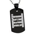 thumbnail image 1 of Stainless Steel Ancient Tribal Morality Rune Engraved Dog Tag Pendant Necklace, 1 of 1
