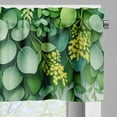 thumbnail image 4 of Ambesonne Eucalyptus Valance & Curtain 3 Pcs Set, Cascading Branches Leaf, 55"x36", Fern Green White, 4 of 7