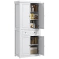 thumbnail image 2 of HOMCOM 72.5" Farmhouse Kitchen Pantry Storage Cabinet Distressed White, 2 of 9