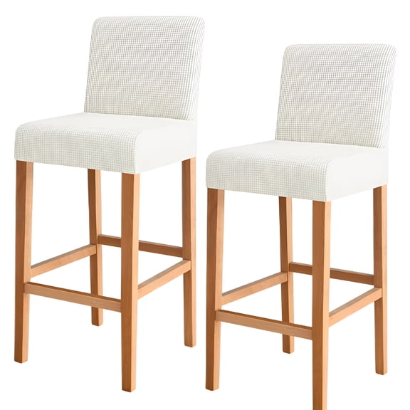 LAMIRO Bar Stool Covers 2 Pack Bar Stool Covers with Backs Barstool Covers Velvet Bar Stool Seat Covers Slipcover Pub Counter Stool High Back Chair Counter Height Side Chairs Covers Bar Stool Covers