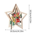 thumbnail image 2 of Latrodar Christmas Decorations Hollow Safety Guaranteed aments Wooden Christ Multicolor Home Stuff, 2 of 2