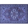 thumbnail image 1 of Ahgly Company Machine Washable Indoor Rectangle Persian Blue Traditional Area Rugs, 6' x 9', 1 of 4