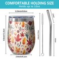 thumbnail image 5 of 12oz Stemless Wine Tumblers Fall Watercolor Autumn Leaves Pattern Vacuum Insulated Stainless Steel Travel Tumbler Cups Mug with Lid and Straw for Champaign,Cocktail,Beer with Cleaning Brush, 5 of 5