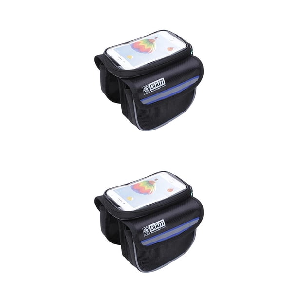 Eigraketly Bolsa delantera para bicicleta Servicio prolongado Material premium Colores surtidos Bolsa impermeable para ciclismo Soporte para Blu【L】 2Conjunto