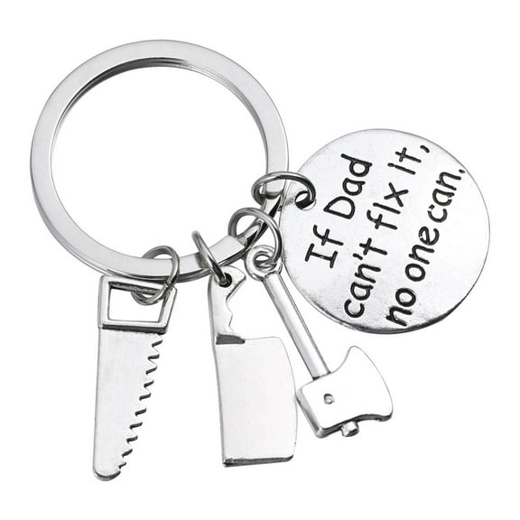 RENACLIPY Engraved Keychains for Dad, 1 Set Pendant Keyring Gift for Father’s Day, and Stylish Accessories