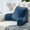 thumbnail image 4 of Home Soft Things DO-IT-YOURSELF Textured Velvet Bedrest Pillow - Majolica Blue - 20" x 18" x 17", 4 of 8