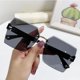 thumbnail image 2 of Ins Nuevas Gafas De Sol De Recorte Cuadradas Grandes Sin Marco, 2 of 3