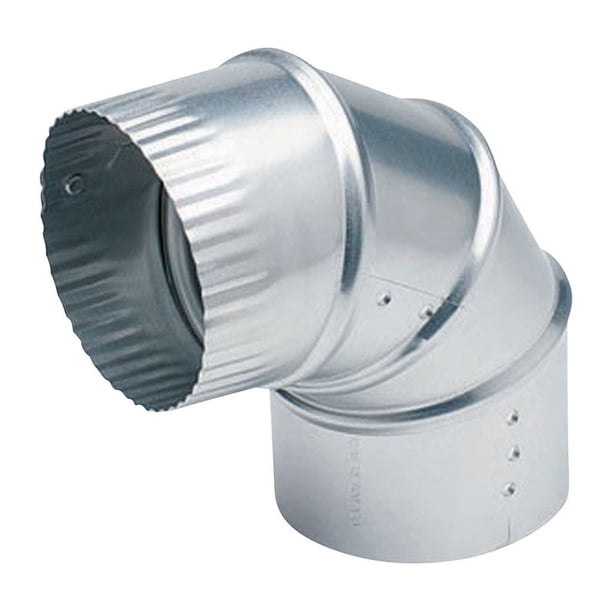 Silver Dryer Vent Hose Kit For Tight Spaces - Includes 2x 90° Elbows, Hose, Clamps & Seal