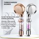 thumbnail image 2 of Cabezal de ducha ajustable con ventilador Tope de un botón Boquilla de agua de mano que ahorra agua Pulverizador de alta presión Filtro de accesorios de baño para gimnasio, Plateado Speravity HA009387-02, 2 of 6