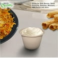 thumbnail image 7 of 4 Oz Compostable Souffle Portion Cups with Fiber Lids - Condiment Paper Sample Cup with Lid Sugarcane Bagasse, Biodegradable Great For Sauces, Condiments, Slime, Jello Shot, Food Storage (100), 7 of 7