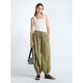 thumbnail image 2 of Scoop Women’s and Women's Plus Eyelet Harem Cotton Pants, Sizes XS-4X, 2 of 5