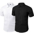 thumbnail image 6 of Men Korean style business casual sleeved short shirt wrinkle resistant sleeved, 6 of 10