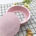 thumbnail image 3 of CHAO Molde para pasteles con fondo vivo, molde para pastel de queso antiadherente de silicona, tostadas, mousse de gasa, molde para hornear de silicona (8 pulgadas, rosa), 3 of 4