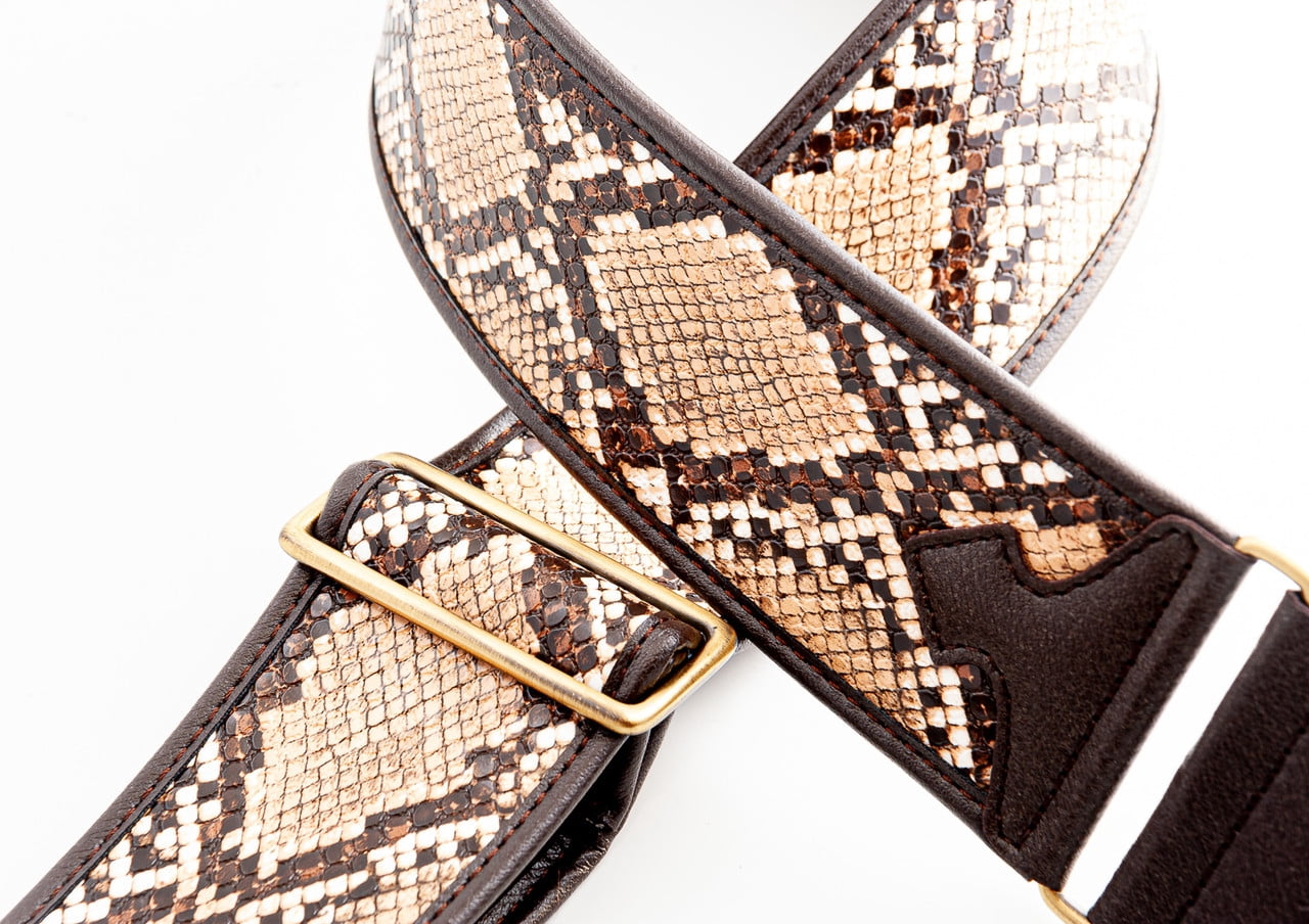 RightOn! Straps Snake II Guitar Strap – Vegan Faux Leather Design