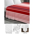 thumbnail image 6 of Red Vertical Striped California King Size Flat Sheet, Wrinkleproof & Fadeproof Cooling Flat Bed Sheet Only, Farmhouse Minimalist Abstract Lines Breathable Soft Bedding Top Sheets 108 x 98 Inches, 6 of 8