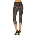 thumbnail image 3 of MeMoi Leopardito Capri Leopard Cotton Blend Leggings - Womens - Female (Medium/Large, Leopard), 3 of 3