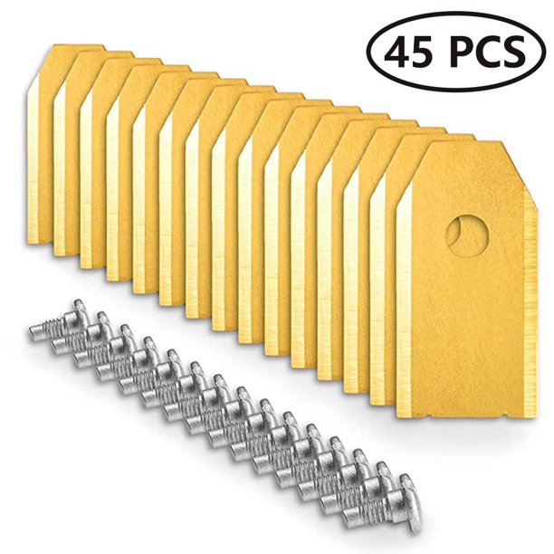 Cuchillas de acero carbonizado para cortacésped robótico de repuesto para todos los cortacéspedes robóticos Husqvarna Automower 30/45 Uds. Adepaton 2033341-2