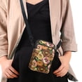 thumbnail image 4 of HELLHERO 4.33"x1.97"x7.09" Adjustable Crossbody Bag, Women with Vintage, Multi-Floral on Dark Background, 4 of 7