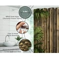 thumbnail image 6 of Bamboo Shower Curtain,Zen Japanese Nature Decor for Bathroom,Green Leaf Brown Fabric Curtain with Hooks-72"W x 86"L (Pack of 1), 6 of 7