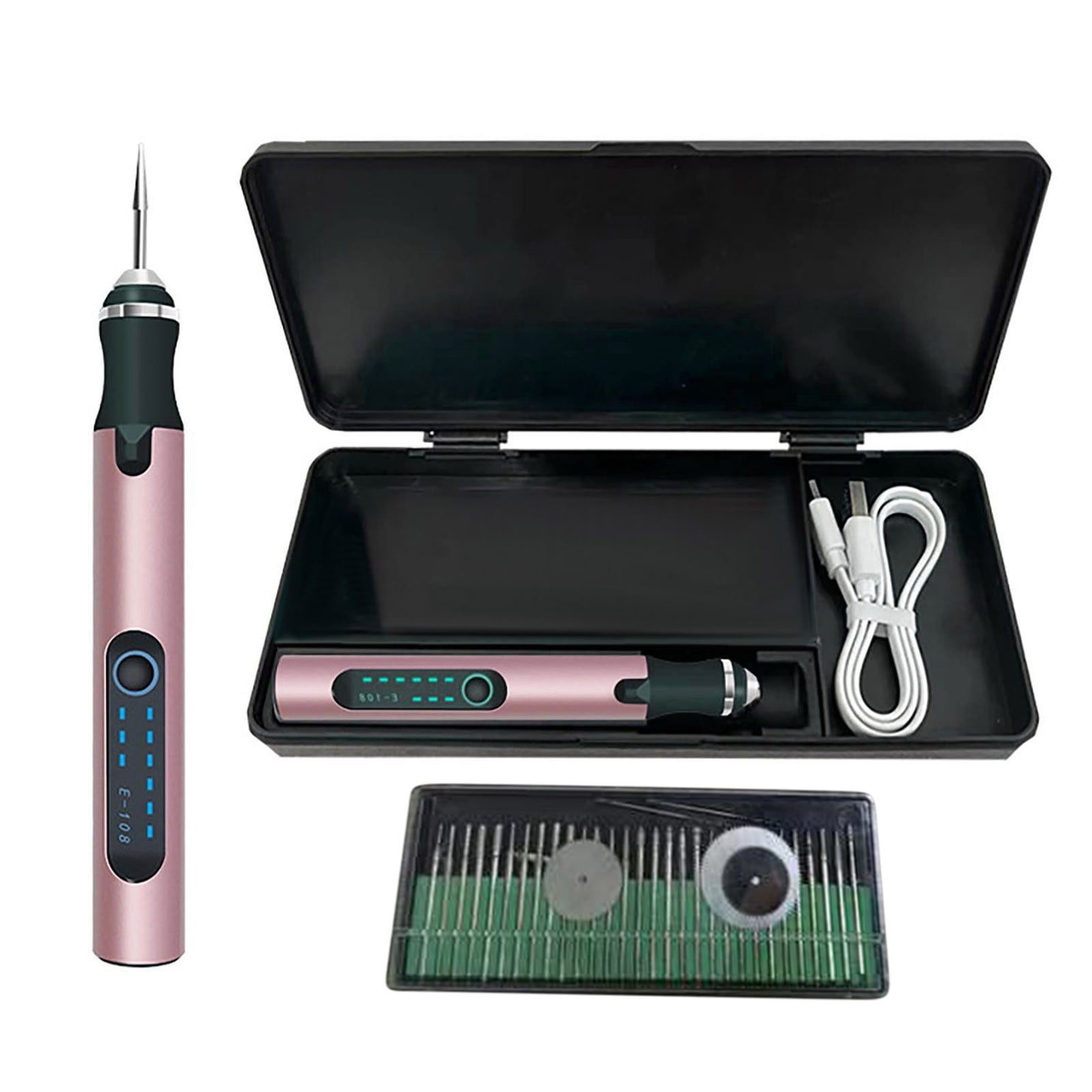 Lwlmwt Engraving Pen Wireless Engraving Tool Includes 30 Engraving Tips for Over 50 Materials Compact and Portable Ideal for Artists and DIY Enthusiasts