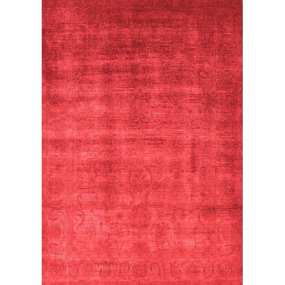Ahgly Company Indoor Rectangle Oriental Red Industrial Area Rugs, 8' x 12'