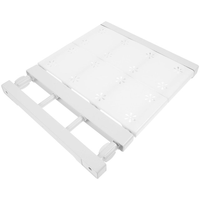 Estante divisor de armario con niveles, extensible, de acero al carbono, telescópico, color blanco