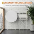 thumbnail image 4 of YUSAZENS 3-Piece Folding Patio Bistro Set, Table & 2 Chairs, No Assembly Required, Indoor/Outdoor Furniture for Balcony, Yard, Garden, White, 4 of 7